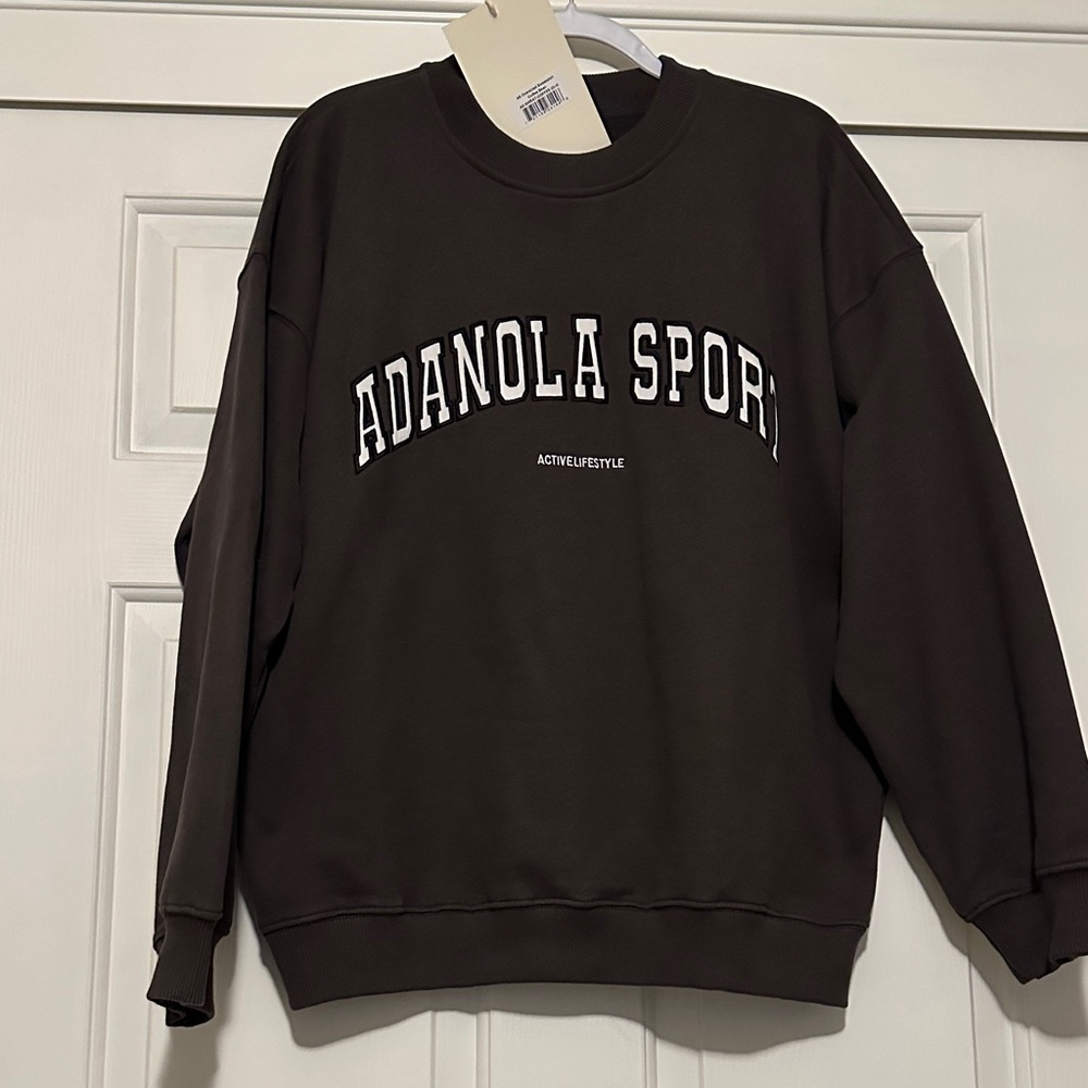 Adanola Espresso Brown Crewneck Sweater